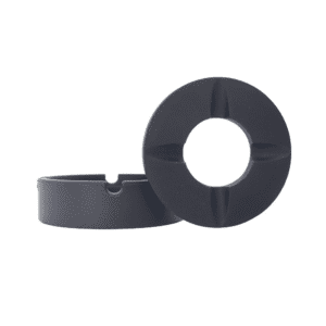 Black Silicone Ashtray with Lid - Anti-Slip Tobacco Tray & Holder