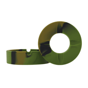 Army Silicone Ashtray with Lid - Anti-Slip Tobacco Tray & Holder