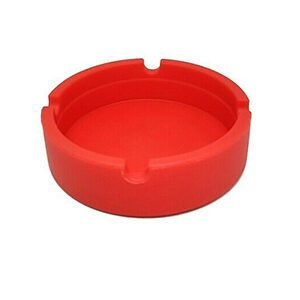 Silicone Cigarette Ashtray - Red Anti-Slip & Durable