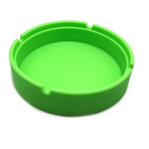 Medium Green Silicone Ashtray - Anti-Slip & Durable Tabletop Tray