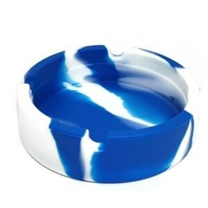 Silicone Cigarette Ashtray - Dark Blue & White Anti-Slip & Durable