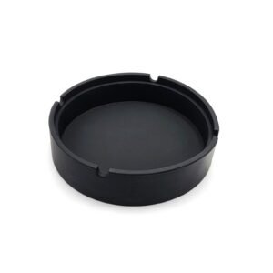Large Black Silicone Ashtray - Anti-Slip & Durable Tabletop Tray