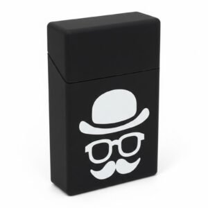 Black Half Cylinder Silicone Cigarette Case - King Size, Durable & Protective