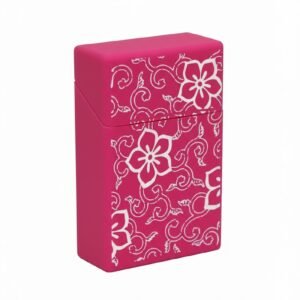 Pink Flowers Silicone Cigarette Case - King Size, Durable & Protective