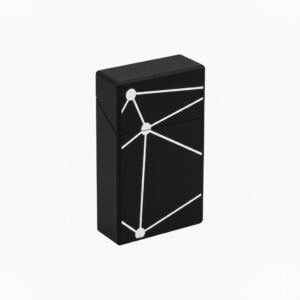 Cobweb Black Silicone Cigarette Case - King Size, Durable & Protective