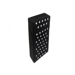 Black Stars Silicone Cigarette Case - Super King Size, Durable & Protective
